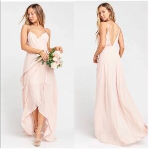 SHOW ME YOUR MUMU Mariah Wrap Dress Dusty Blush Size XS NEW